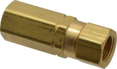 Specialty Mfr - 3/8" Brass Check Valve - Inline, FNPT x FNPT, 3,000 WOG - Best Tool & Supply