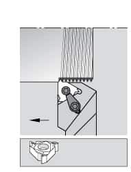 Kennametal - External Thread, Right Hand Cut, 1" Shank Width x 1" Shank Height Indexable Threading Toolholder - 6" OAL, LT 22ER Insert Compatibility, LSS Toolholder, Series LT Threading - Best Tool & Supply