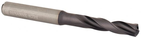 Kennametal - 6.5mm 140° Spiral Flute Solid Carbide Screw Machine Drill Bit - Best Tool & Supply