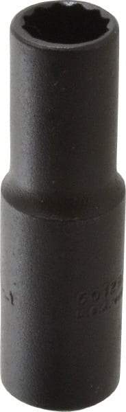 Proto - 3/8", 3/8" Drive, Deep Hand Socket - 12 Points, 2-1/8" OAL, Alloy Steel, Black Finish - Best Tool & Supply