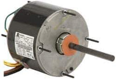 US Motors - 1/10 hp, TEAO Enclosure, Auto Thermal Protection, 825 RPM, 208-230 Volt, 60 Hz, Single Phase Permanent Split Capacitor (PSC) Motor - Size 48Y Frame, Stud/Band Mount, 1 Speed, Sleeve Bearings, 1 Full Load Amps, B Class Insulation, Reversible - Best Tool & Supply