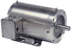 US Motors - 1 hp, TENV Enclosure, No Thermal Protection, 1,725 RPM, 208-230/460 Volt, 60 Hz, Three Phase Energy Efficient Motor - Size 56HC Frame, C-Face/Base Mount, 1 Speed, Ball Bearings, 3.5-3.4/1.7 Full Load Amps, F Class Insulation, Reversible - Best Tool & Supply