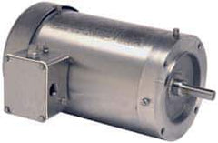 US Motors - 1/2 hp, TENV Enclosure, No Thermal Protection, 1,140 RPM, 208-230/460 Volt, 60 Hz, Three Phase Energy Efficient Motor - Size 56C Frame, C-Face Mount, 1 Speed, Ball Bearings, 2.2-2.2/1.1 Full Load Amps, F Class Insulation, Reversible - Best Tool & Supply