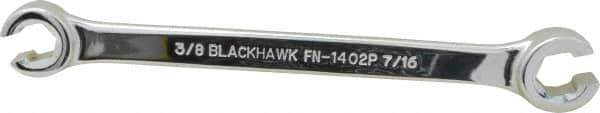 Blackhawk by Proto - 3/8 x 7/16", Full Polish, Open End Flare Nut Wrench - 6 Points, 6-5/16" OAL, Steel, Double End Head - Best Tool & Supply