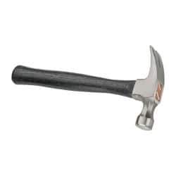 Stanley - 1 Lb Head, Straight Rip Claw Nail Hammer - 13-1/4" OAL, Carbon Steel Head, Smooth Face, Wood Handle - Best Tool & Supply