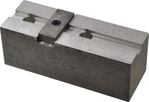 Abbott Workholding Products - 12" & Up Chuck Capacity, Tongue & Groove Attachment, Square Soft Lathe Chuck Jaw - 3 Jaws, Aluminum, 2-1/2" Btw Mount Hole Ctrs, 5-1/2" Long x 2" Wide x 2" High, 1/2" Groove, 1/2" Fastener - Best Tool & Supply