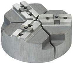 Abbott Workholding Products - 18" & Up Chuck Capacity, Tongue & Groove Attachment, Round Soft Lathe Chuck Jaw - 3 Jaws, Cast Aluminum, 3" Btw Mount Hole Ctrs, 24" Wide x 3" High, 1/2" Groove, 3/4" Fastener - Best Tool & Supply