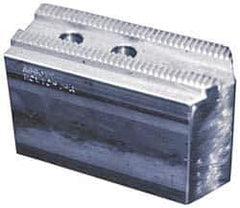 Abbott Workholding Products - 15" & Up Chuck Capacity, 3mm x 60° Serrated Attachment, Square Soft Lathe Chuck Jaw - 3 Jaws, Aluminum, 1.9685" Btw Mount Hole Ctrs, 6-1/2" Long x 2-1/2" Wide x 4" High, 0.8661" Groove, 0.7874" & 20mm Fastener - Best Tool & Supply