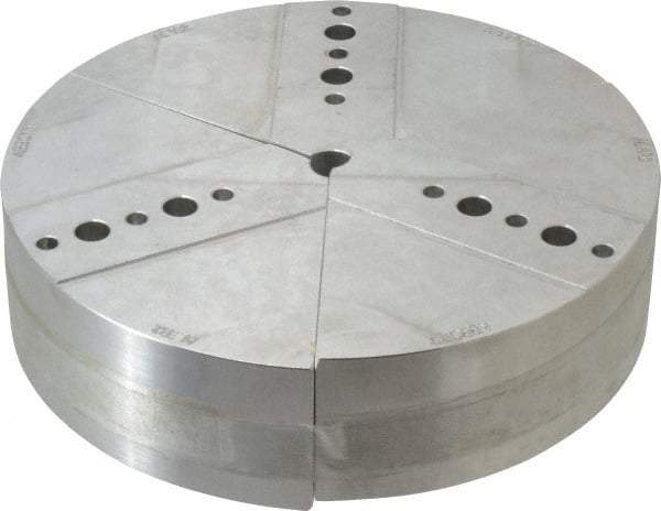 Abbott Workholding Products - 8" & Up Chuck Capacity, Northfield Attachment, Round Soft Lathe Chuck Jaw - 3 Jaws, Aluminum, 7.92" Wide x 2" High - Best Tool & Supply