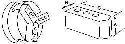 Abbott Workholding Products - 10" & Up Chuck Capacity, Northfield Attachment, Square Soft Lathe Chuck Jaw - 3 Jaws, Aluminum, 4-11/16mm Long x 2" Wide x 3" High - Best Tool & Supply