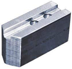 Abbott Workholding Products - 8" & Up Chuck Capacity, 1.5mm x 60° Serrated Attachment, Square Soft Lathe Chuck Jaw - 3 Jaws, Aluminum, 1.1811" Btw Mount Hole Ctrs, 4" Long x 1-1/2" Wide x 2" High, 0.5512" Groove, 0.3937" & 10mm Fastener - Best Tool & Supply