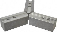 Abbott Workholding Products - 12" & Up Chuck Capacity, 1.5mm x 60° Serrated Attachment, Square Soft Lathe Chuck Jaw - 3 Jaws, Aluminum, 1.1811" Btw Mount Hole Ctrs, 5-1/2" Long x 2" Wide x 2" High, 0.7087" Groove, 0.5512" & 14mm Fastener - Best Tool & Supply