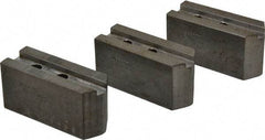 Abbott Workholding Products - 8" & Up Chuck Capacity, 1.5mm x 60° Serrated Attachment, Square Soft Lathe Chuck Jaw - 3 Jaws, Steel, 1.1811" Btw Mount Hole Ctrs, 4" Long x 1-1/2" Wide x 2" High, 0.5512" Groove, 0.3937" & 10mm Fastener - Best Tool & Supply