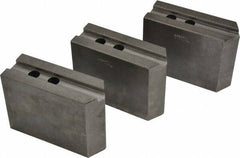 Abbott Workholding Products - 12" & Up Chuck Capacity, 1.5mm x 60° Serrated Attachment, Square Soft Lathe Chuck Jaw - 3 Jaws, Steel, 1.1811" Btw Mount Hole Ctrs, 5-1/2" Long x 2" Wide x 4" High, 0.7087" Groove, 0.5512" & 14mm Fastener - Best Tool & Supply