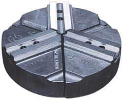 Abbott Workholding Products - 12" & Up Chuck Capacity, 1.5mm x 60° Serrated Attachment, Round Soft Lathe Chuck Jaw - 3 Jaws, Cast Aluminum, 1.1811" Btw Mount Hole Ctrs, 21" Wide x 2" High, 0.7087" Groove, 0.5512" & 14mm Fastener - Best Tool & Supply