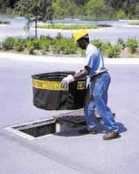 UltraTech - Polypropylene Basin Guard - 36" Diam, Black, Use for Oil/Sediment - Best Tool & Supply