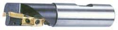 Cutting Tool Technologies - 3/4" Cut Diam, 1.15" Max Depth of Cut, 3/4" Shank Diam, 3-1/2" OAL, Indexable Square Shoulder Helical End Mill - APKT 1003... Inserts, Weldon Shank, 90° Lead Angle - Best Tool & Supply