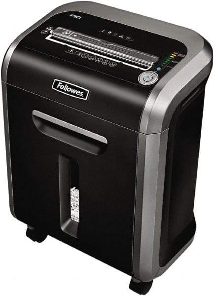 FELLOWES - 5/32 x 1-1/2" Strip, Cross Cut Manual Shredder - 10-7/16" Long x 15-3/8" Wide x 21" High, Level 4 Security, 6 Gal Wastebasket - Best Tool & Supply