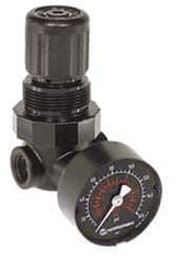 Norgren - 1/4" NPT Miniature Regulator without Gauge - 1/8" Gauge Port, 5-125 psi - Best Tool & Supply