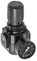 Norgren - 3/8 NPT, 300 Max Supply Pressure, Zinc Intermediate Regulator, Pressure Gauge Not Included - Best Tool & Supply