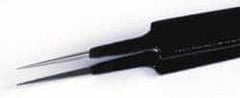 Wiha - 4-11/32" OAL 5-SA ESD Safe Tweezers - Exact Industrial Supply