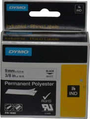 Rhino - 216" Long, White Permanent Polyester Tape Permanent Polyester Tape - For DYMO Brand Labeling Equipment Designed for "D1" Tapes (Check Width Compatibility) - Best Tool & Supply