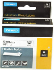 Rhino - 138" Long, White Nylon Flexible Tape - For DYMO Brand Labeling Equipment Designed for "D1" Tapes (Check Width Compatibility) - Best Tool & Supply