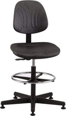 Bevco - 21 to 31" High Adjustable Chair - 27" Wide x 27" Deep, Polyurethane Seat, Black - Best Tool & Supply