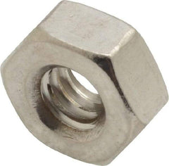 Value Collection - 1/4-20 UNC Stainless Steel Right Hand Heavy Hex Nut - 1/2" Across Flats, 15/64" High, Uncoated - Best Tool & Supply