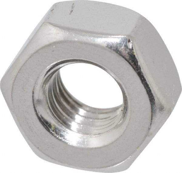 Value Collection - 5/16-18 UNC Stainless Steel Right Hand Heavy Hex Nut - 9/16" Across Flats, 19/64" High, Uncoated - Best Tool & Supply