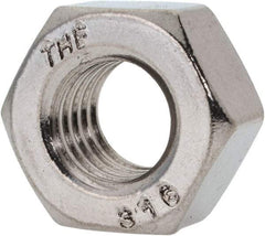 Value Collection - 7/16-14 UNC Stainless Steel Right Hand Heavy Hex Nut - 3/4" Across Flats, 27/64" High, Uncoated - Best Tool & Supply