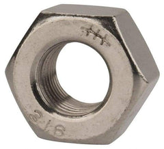 Value Collection - 1/2-20 UNF Stainless Steel Right Hand Heavy Hex Nut - 7/8" Across Flats, 31/64" High, Uncoated - Best Tool & Supply