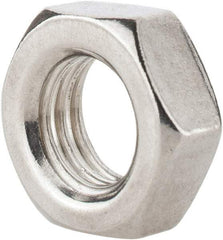 Value Collection - 1/2-13 UNC Stainless Steel Right Hand Hex Jam Nut - 3/4" Across Flats, 5/16" High, Uncoated - Best Tool & Supply