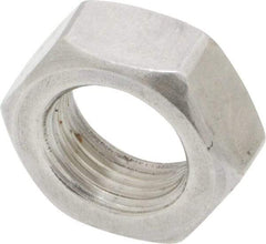 Value Collection - 5/8-18 UNF Stainless Steel Right Hand Hex Jam Nut - 15/16" Across Flats, 3/8" High, Uncoated - Best Tool & Supply