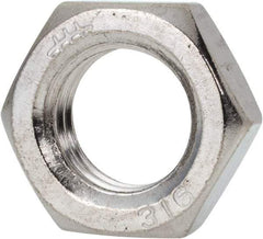 Value Collection - 3/4-10 UNC Stainless Steel Right Hand Hex Jam Nut - 1-1/8" Across Flats, 27/64" High, Uncoated - Best Tool & Supply