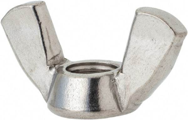 Value Collection - 5/16-18 UNC, Stainless Steel Standard Wing Nut - Grade 316, 1-1/4" Wing Span, 0.66" Wing Span - Best Tool & Supply