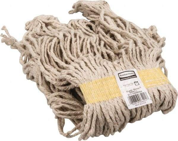 Rubbermaid - 1" Yellow Head Band, Small Cotton Loop End Mop Head - 4 Ply, Side Loading Connection, Use for General Purpose - Best Tool & Supply