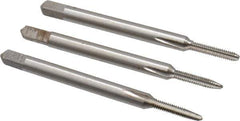 Interstate - #2-56 UNC, 3 Flute, Bottoming, Plug & Taper, Bright Finish, High Speed Steel Tap Set - 1-3/4" OAL, 7/16" Thread Length - Best Tool & Supply