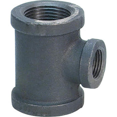 Black Pipe Fittings; Fitting Type: Reducing Branch Tee; Fitting Size: 1″ x 1/2″; Material: Malleable Iron; Finish: Black; Fitting Shape: Tee; Thread Standard: NPT; Connection Type: Threaded; Lead Free: No; Standards: ASME B16.3; ASME B1.2.1