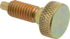 Gibraltar - 3/8-16, 3/4" Thread Length, 0.185" Max Plunger Diam, 1 Lb Init to 8 Lb Final End Force, Knob Handle Plunger - Knurled Knob, 0.94" Body Length, 3/4" Length Under Head/Shoulder, 0.218" Plunger Projection - Best Tool & Supply