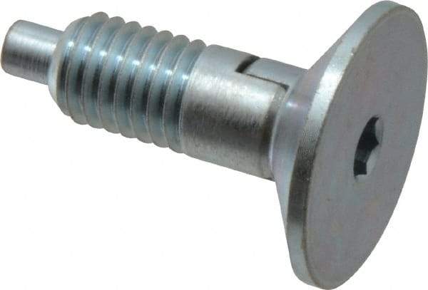 Gibraltar - 1/2-13, 0.65" Thread Length, 1/4" Max Plunger Diam, 1 Lb Init to 10 Lb Final End Force, Locking Knob Handle Plunger - Countersunk Knob, 1/4" Plunger Projection - Best Tool & Supply