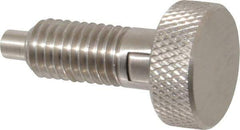 Gibraltar - 1/2-13, 0.65" Thread Length, 1/4 to 1/4" Max Plunger Diam, 0.5 Lb Init to 4 Lb Final End Force, Locking Knob Handle Plunger - Knurled Knob, 0.9" Length Under Head/Shoulder, 1/4" Plunger Projection - Best Tool & Supply