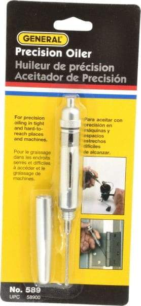 General - Spout, Precision-Needle Oiler - 2-1/4" Long Needle, Aluminum Body - Best Tool & Supply