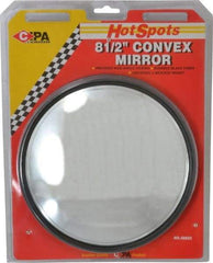 Value Collection - Automotive Full Size Convex Round Mirror with L Bracket - Black, 8-1/2" Mirror Diam - Best Tool & Supply