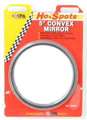 Value Collection - Automotive Full Size Convex Round Mirror with L Bracket - Black, 5" Mirror Diam - Best Tool & Supply