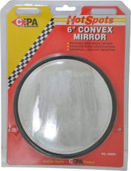 Value Collection - Automotive Full Size Convex Round Mirror with L Bracket - Stainless Steel, 6" Mirror Diam - Best Tool & Supply