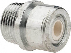 Cooper Crouse-Hinds - 1/4 to 0.35" Cable Capacity, Liquidtight, Straight Strain Relief Cord Grip - 3/4 NPT Thread, 1-5/16" Long, Steel - Best Tool & Supply