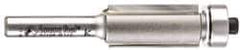 Amana Tool - 1/2" Cut Diam, 1" Length of Cut, 2 Flute Flush Trim Edge Profile Router Bit - Carbide-Tipped, 1/4" Shank Diam, 2-5/8" OAL, Uncoated - Best Tool & Supply