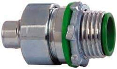 Cooper Crouse-Hinds - 3/8" Trade, Steel Threaded Straight Liquidtight Conduit Connector - Insulated - Best Tool & Supply