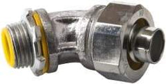 Cooper Crouse-Hinds - 1/2" Trade, Malleable Iron Threaded Angled Liquidtight Conduit Connector - Insulated - Best Tool & Supply